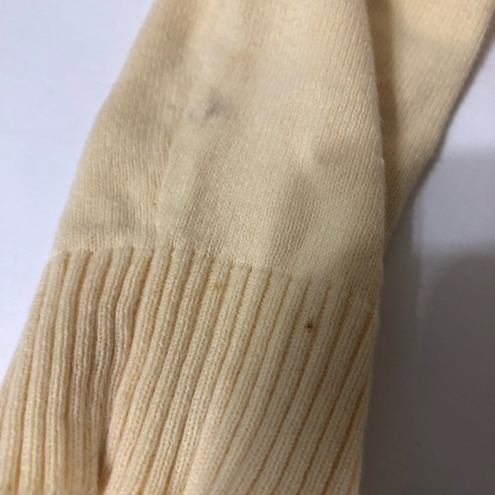 GAP Cream Yellow Cardigan Sweater Lightweight Knit - Picture 5 of 7